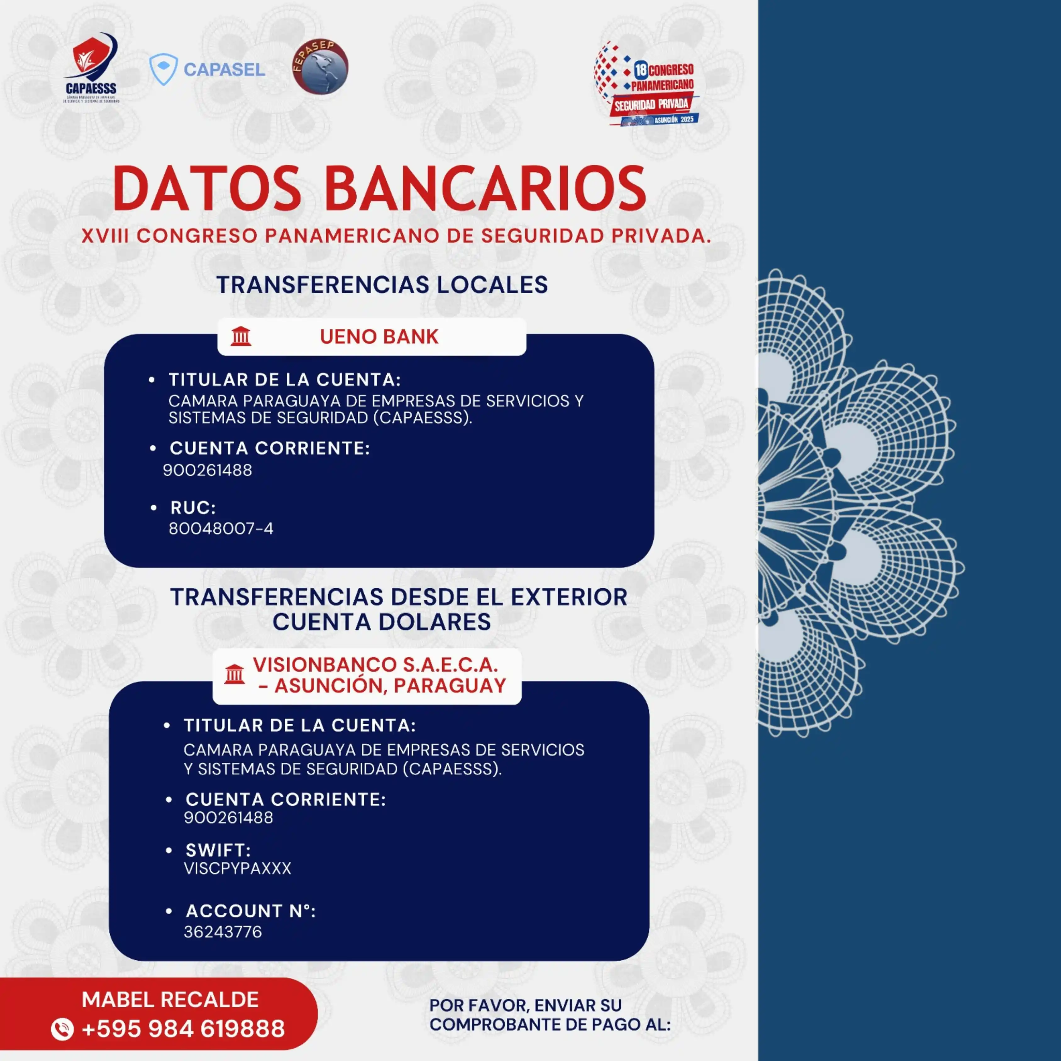 Imagen con datos de transferencia