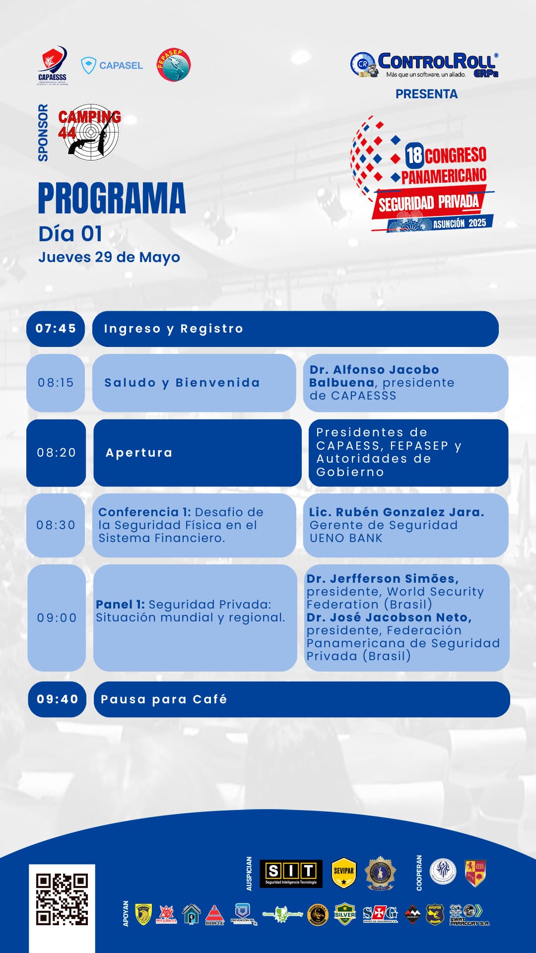 Imagen de los programas del dia 1