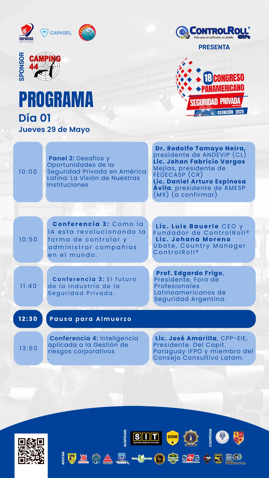 Imagen de los programas del dia 1